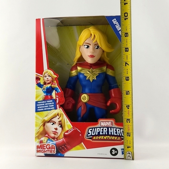 ⭐️3/ $30⭐️ Hasbro Captain Marvel Super Hero Adventures Figure Mega Mighties 3+Yr - Picture 14 of 14
